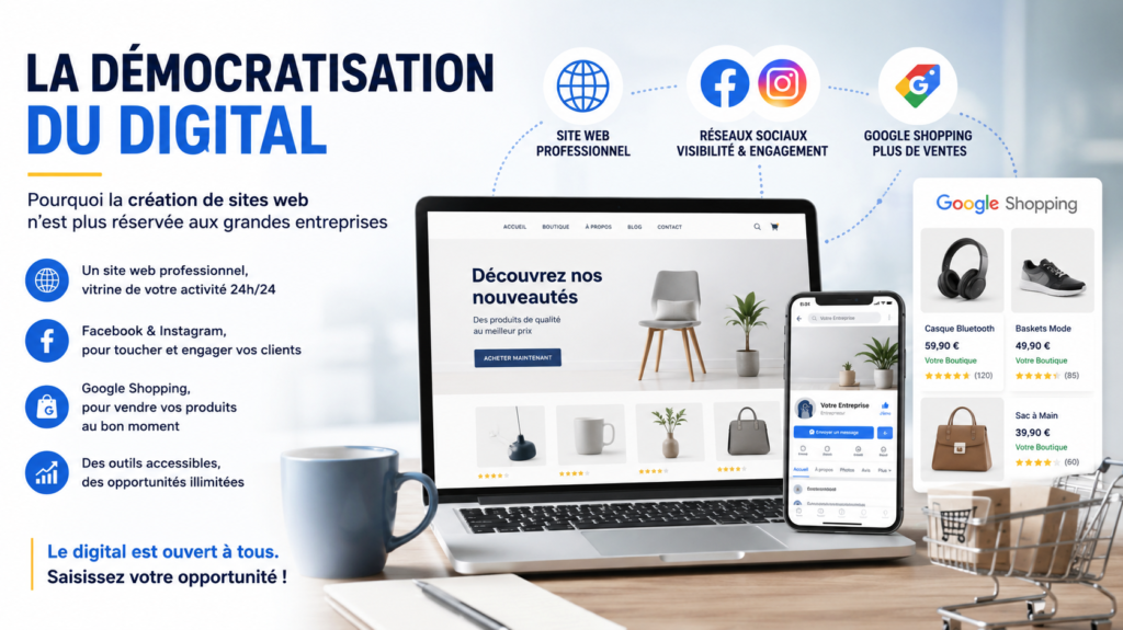 La démocratisation du digital pourquoi la création de sites web n’est plus réservée aux grandes entreprises