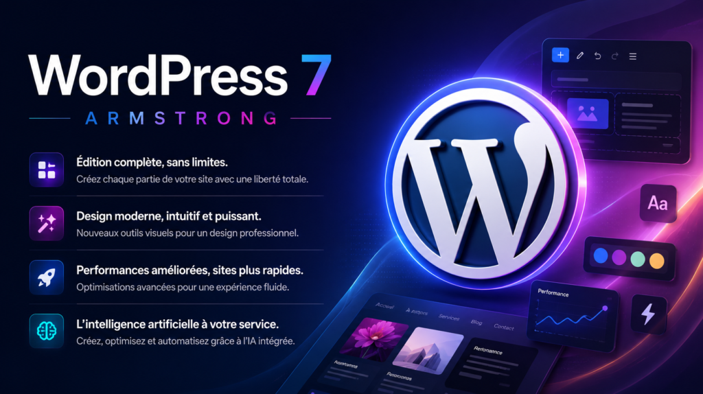 WordPress 7 “Armstrong” : une mise à jour majeure qui modernise complètement l’expérience web
