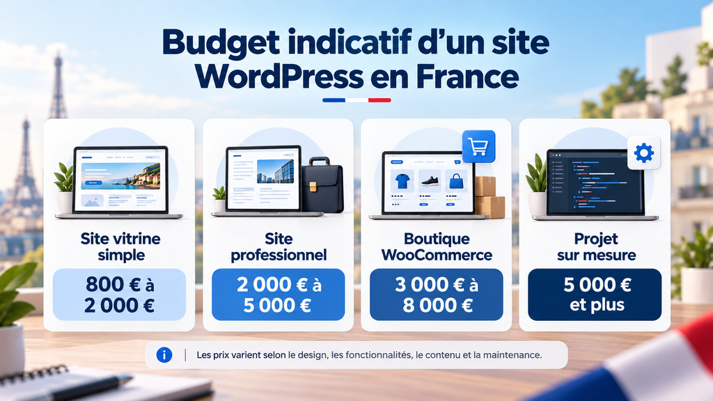 Budget indicatif d’un site WordPress en France