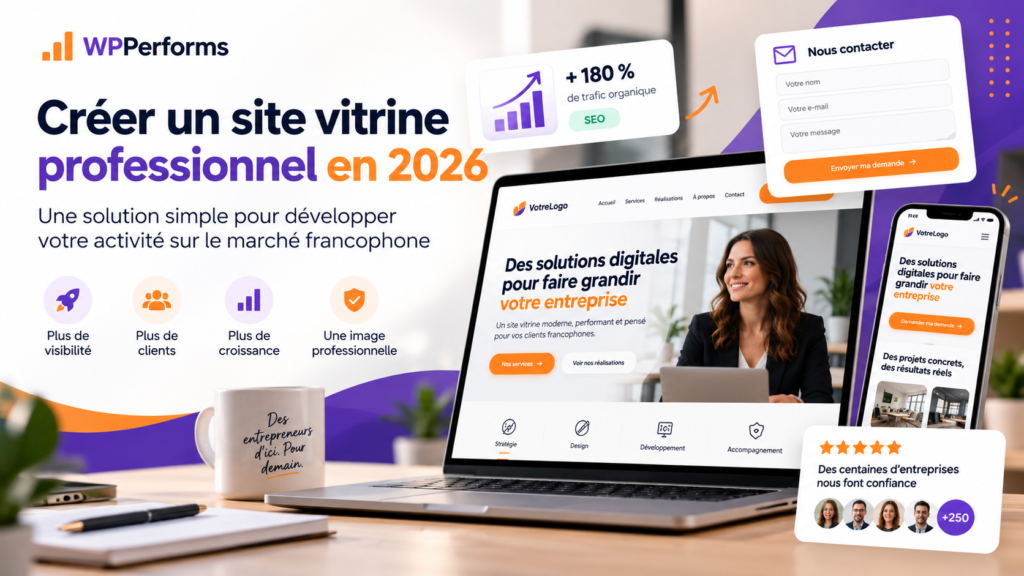 Éléments clés d’un bon site vitrine professionnel : design, SEO, mobile et contact